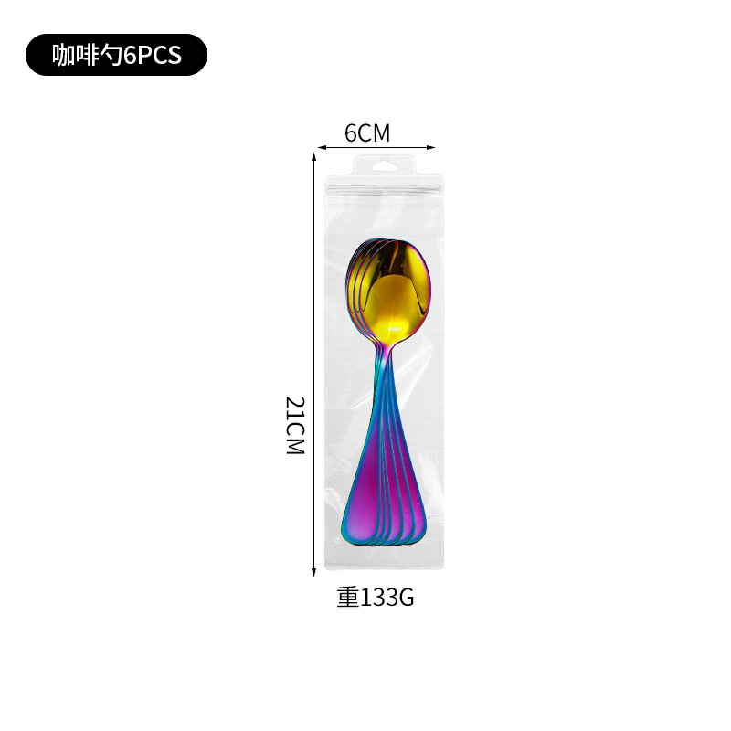 Cuchara de café-color mágico paquete de 6