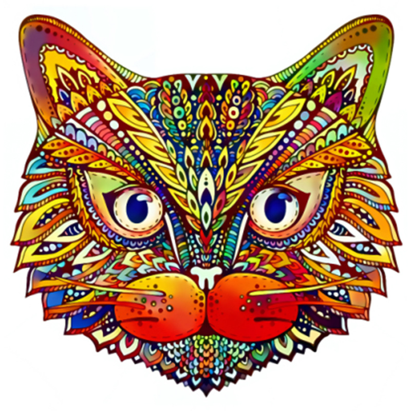 Especial en forma de rompecabezas de madera León búho Lobo Tyrannosaurus animal transfronterizo rompecabezas irregular bloques de construcción de los niños de juguete