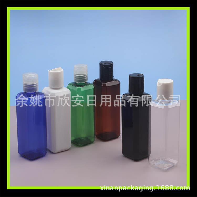 按压盖方形瓶100ml洗发液瓶 清洁液瓶100ml千秋盖pet瓶 柔肤水瓶