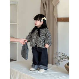 儿童棉衣 婴幼儿格子拼接夹棉保暖柔软亲肤外套 男女童时尚外出服