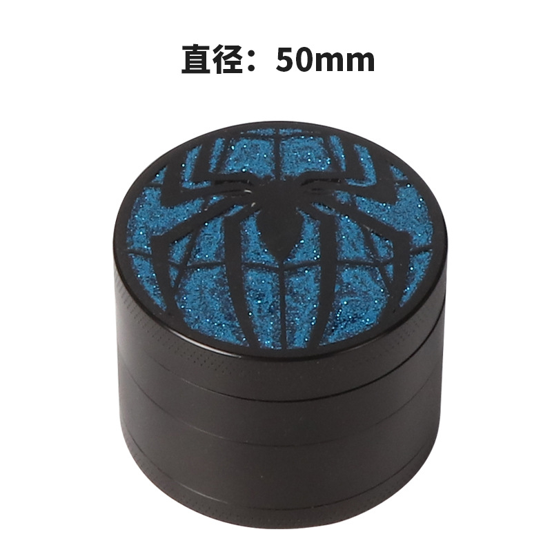 Fábrica directa de aleación de zinc molino de humo nuevo molino transfronterizo 50mm patrón de araña al por mayor spot