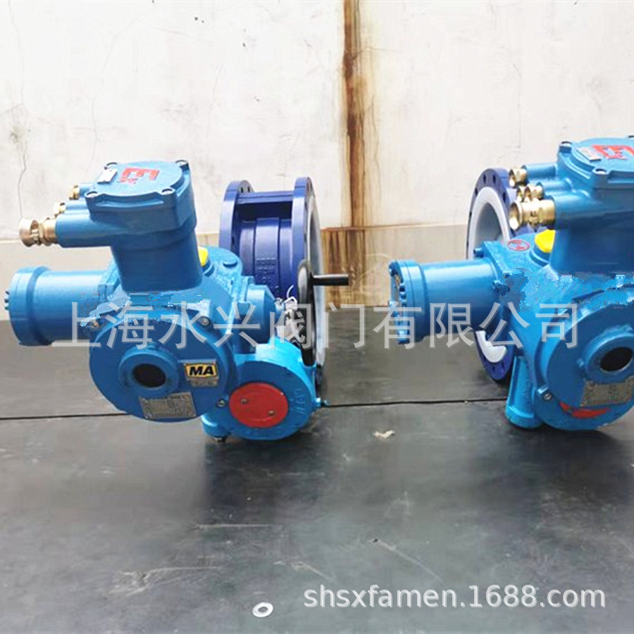 WSD941F46-10C矿用煤安防爆电动衬氟瓦斯蝶阀 衬氟F46耐腐蚀