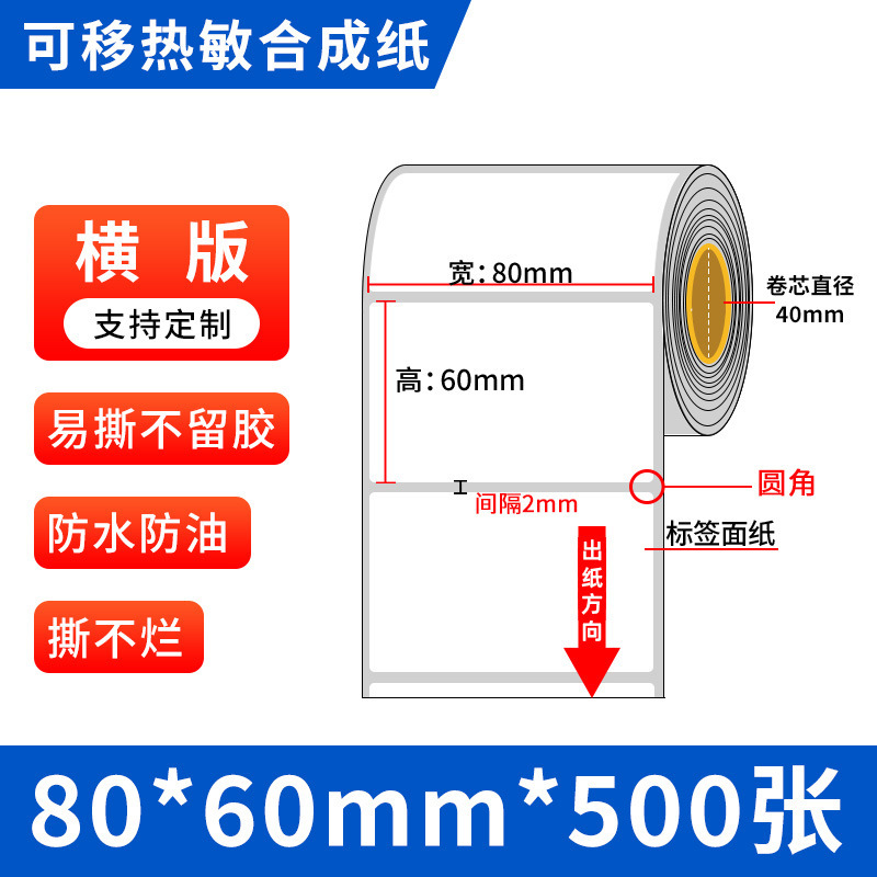 感熱合成紙を取り除くことができます。|undefined