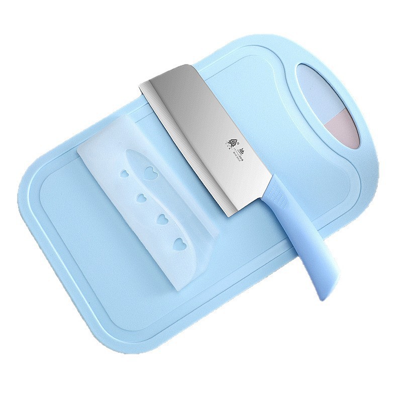 Cuchillo de cocina de acero inoxidable de plástico de cocina de cocina para el hogar, descubierto conjunto de tijeras de combinación de regalos