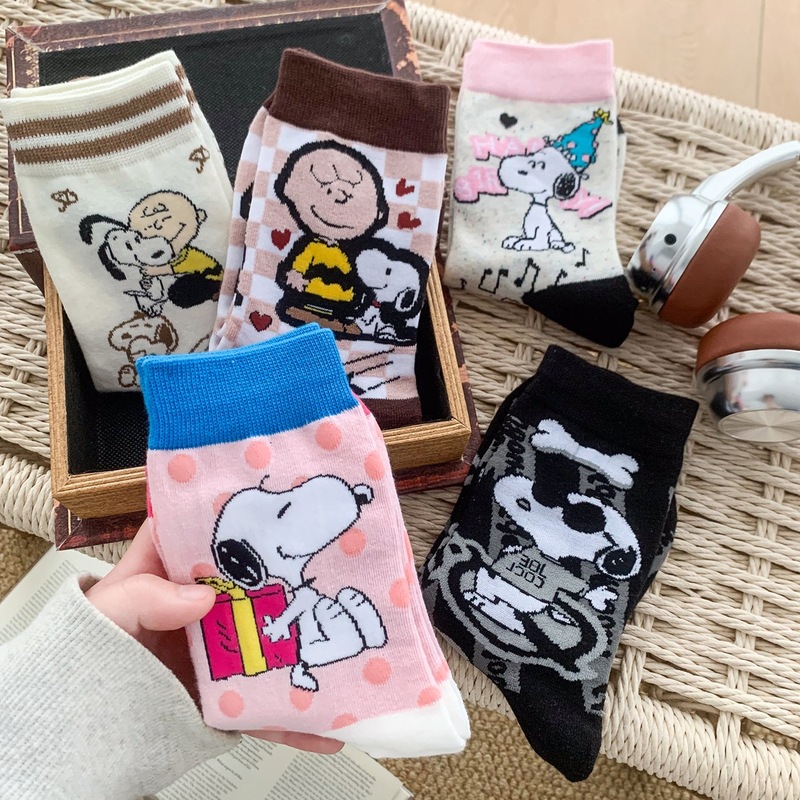 Women's New Japanese-Style Cartoon Cute Dog Combed Cotton Mid-Tube Socks Korean Version Anime Cartoon Long Socks Women's New Japanese-Style Cartoon Cute Dog Combed Cotton Mid-Tube Socks Korean Version Anime Cartoon Long Socks