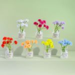 仿真花朵玻璃瓶子 ins风手工diy饰品配件桌面车内配饰立体小摆件