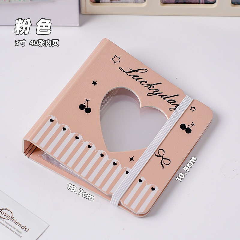 Libro de tarjetas con lazo hueco rosa