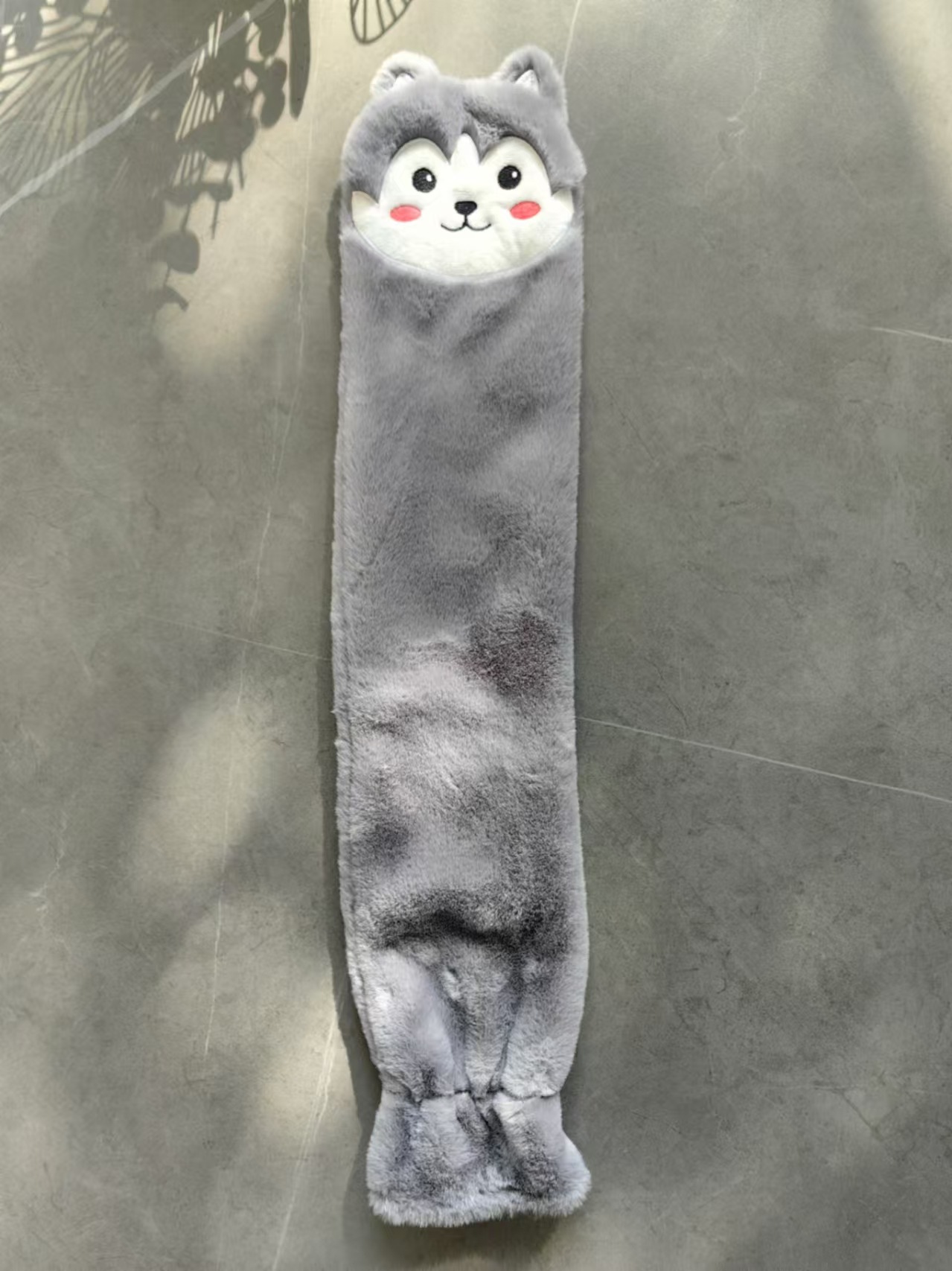 긴 시바견 디자인 보온 커버 (온수 주머니 포함)