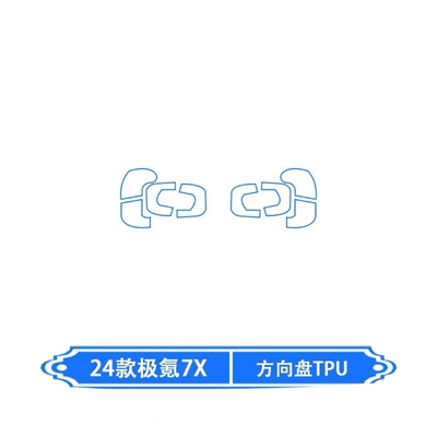 Suitable for 25 models of the Zeekr 7X: interior film for the central control screen, navigation screen protector, and gear shift sticker for car modification (Car interior film) - steering-wheel