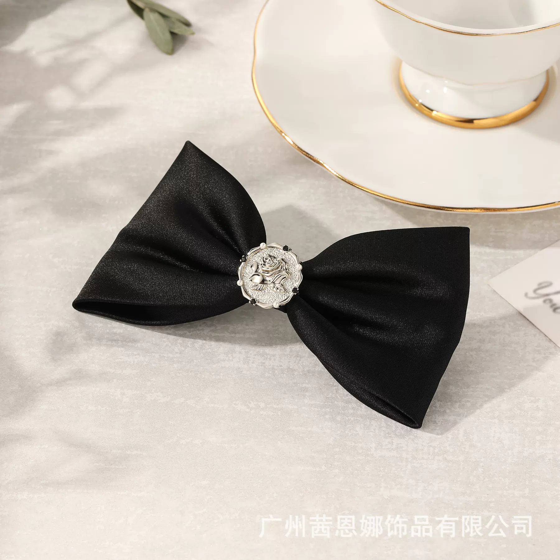伊甸设计师玫瑰花系列精致法式复古发夹小众设计蝴蝶结时尚头饰女
