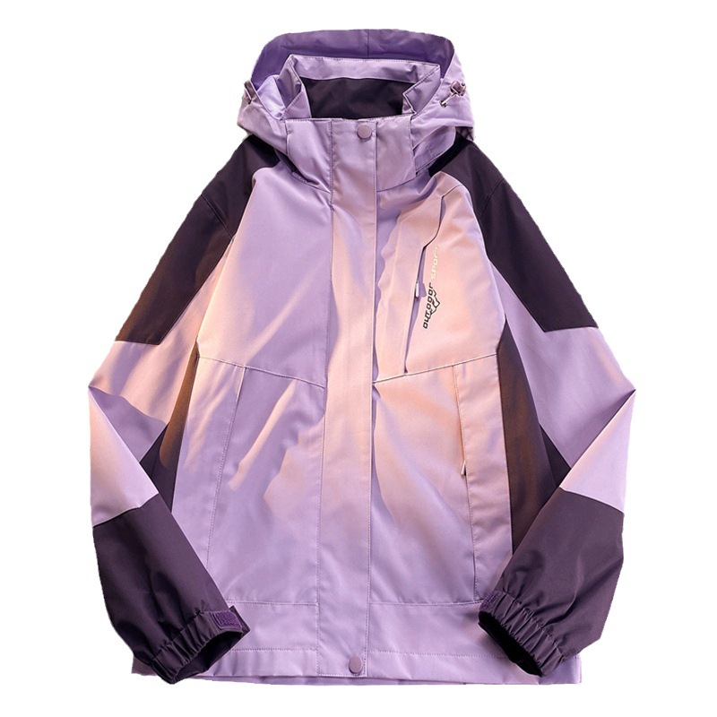 Primavera y otoño nueva ropa de asalto coreana de una sola capa mujer delgada al aire libre a prueba de viento a prueba de lluvia pareja abrigo casual ropa de montaña