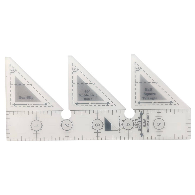 アパレルデザイン定規 アクリル90 ° 特殊形状縫製パッチワーク定規、布をカットするためのダブルストリップ定規、パッチワークテンプレートコレクション|undefined