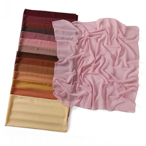 New Product Solid Color Pearl chiffon square scarf, single color chiffon pearl headband scarf, small size shawl for women