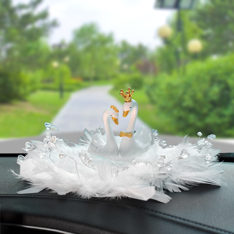 Nuevos adornos de automóvil cisne, adornos de automóvil creativos, adornos de consola central, adornos de aroma, artículos de automóvil para mujeres