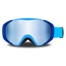 跨境滑雪眼镜男女双层防雾无边框大球面护目镜装备可卡近视眼镜