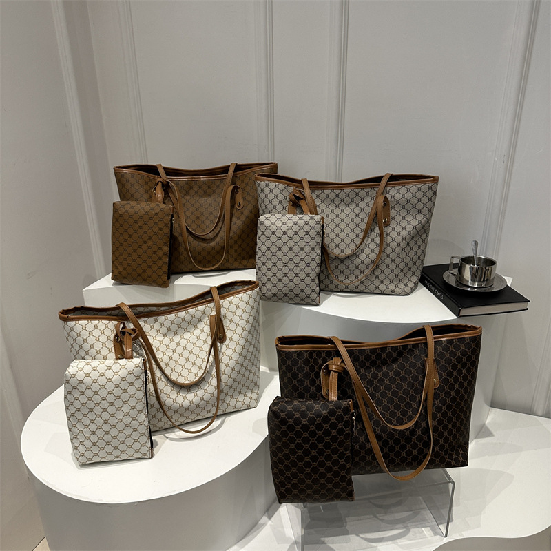 包包2025新款大容量女士单肩包休闲简约子母包时尚经典收纳托特包