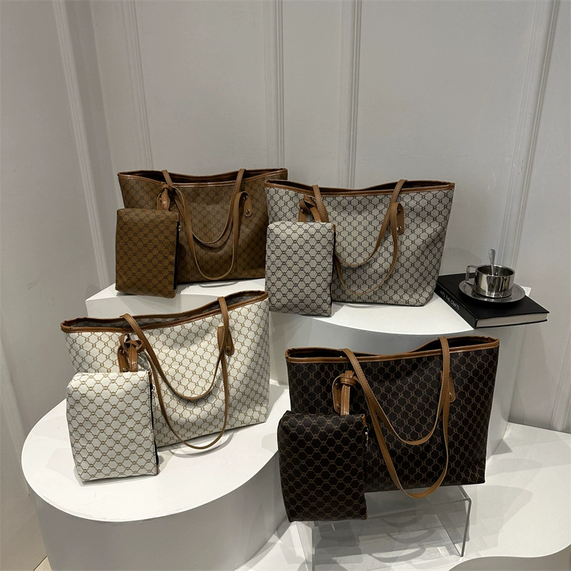 Сумки 2025, новая женская сумка через плечо большой вместимости, повседневная простая сумка для свекрови, модная классическая сумка-тоут для хранения