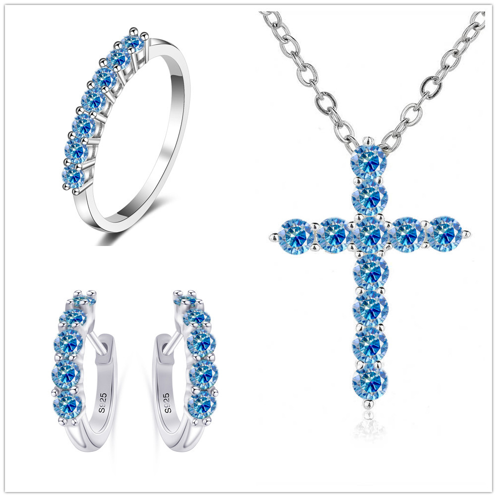 2.8CT Color Moissanite Set Sterling Silver S925 Set con Certificado GRA Over-Tested Pen Pen Ring Set