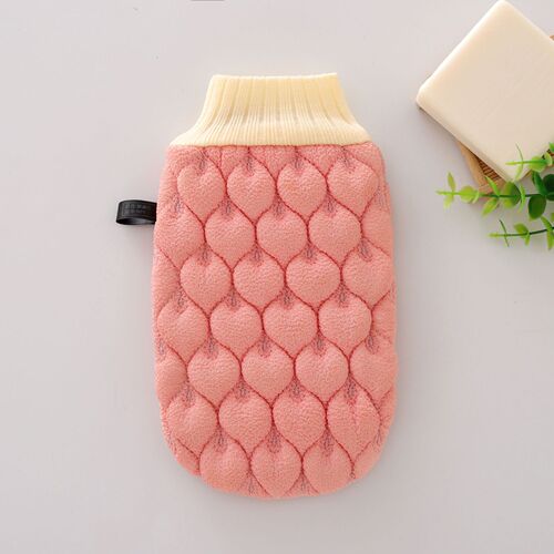 Bath Scrub Sponge Strongly Thickened 3D Quilted Scrub Towel for Men and Women, Ash Scrub Back Scrub Sponge, Coarse Fiber Shower Gloves Customizable
