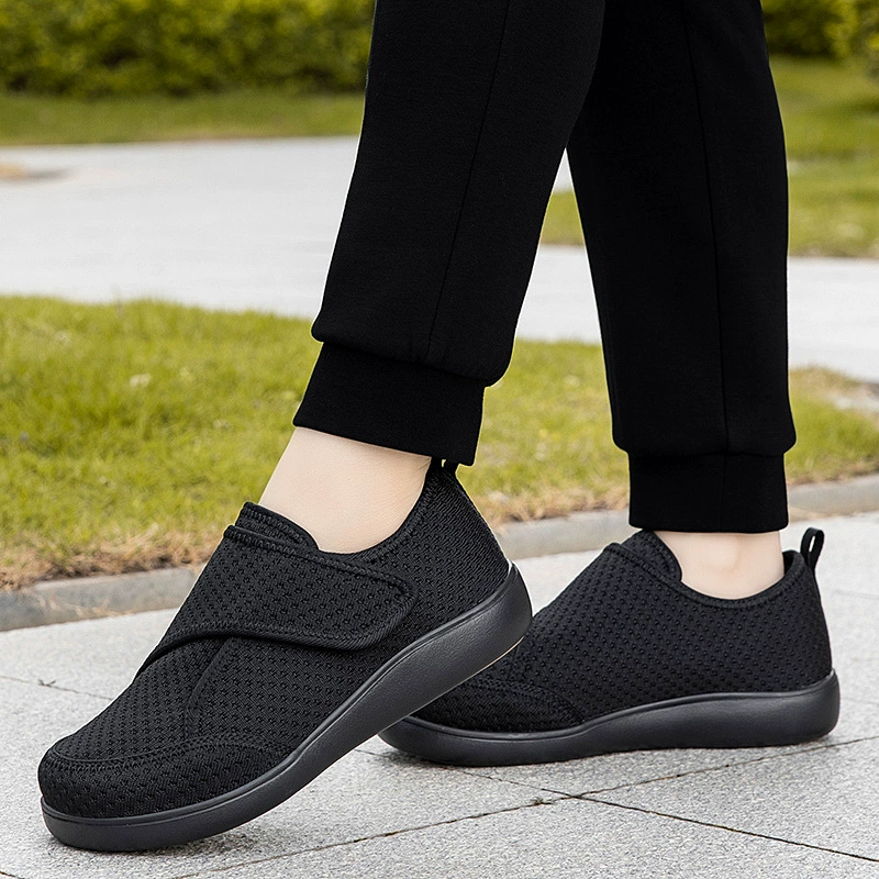 Дышащая парковая прогулочная обувь для пожилых людей, повседневная уличная походная обувь для пожилых людей, легкая мужская спортивная обувь большого размера с сеткой