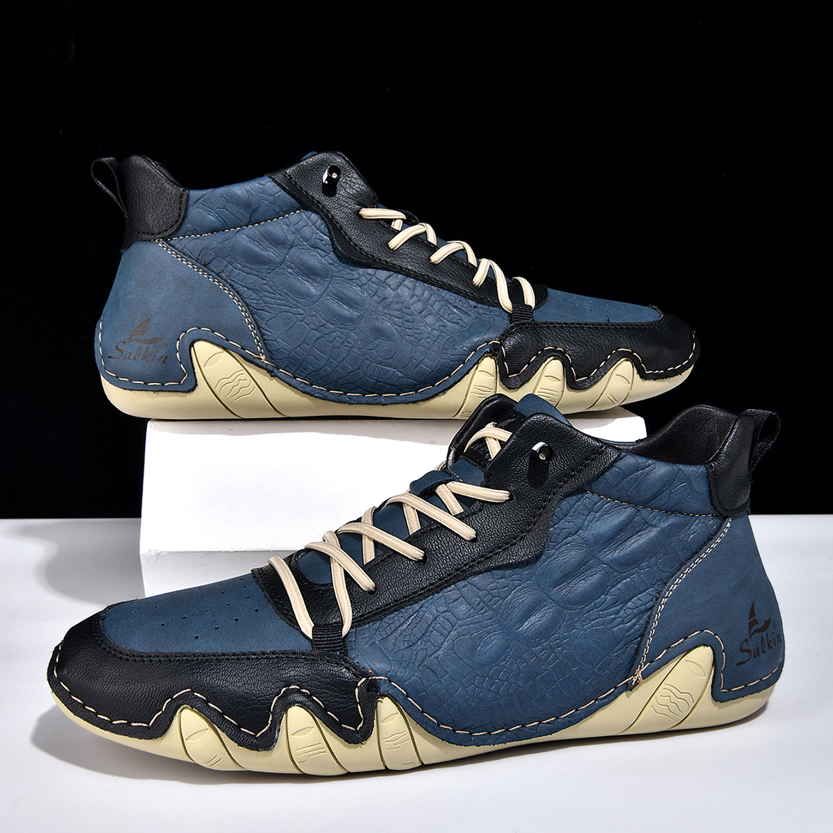 Herren Mid-top Martin Boots Mit Weiter Passform Für Freizeit_voghion.com