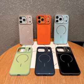 跨境新品IPhone17ProMax玻璃磁吸手机壳护镜支架苹果17/16保护套
