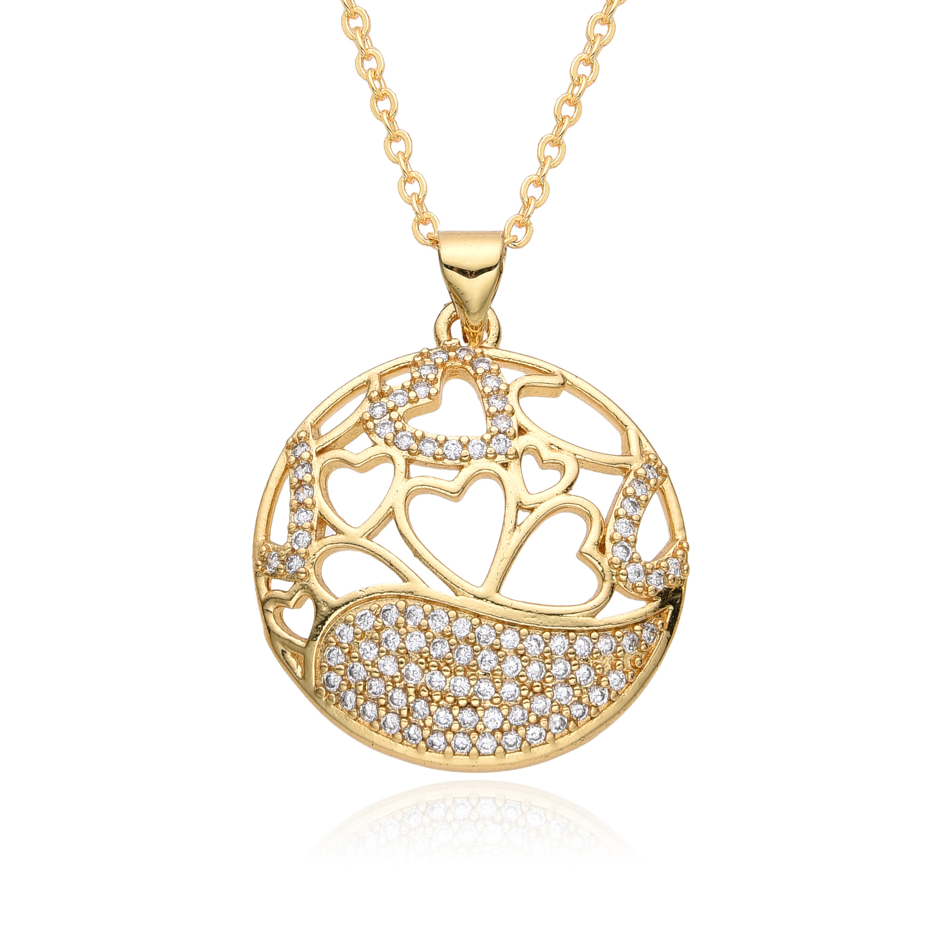 12g Weight Copper Pendant Material Zircon Inlay Material Pendant Necklace Classification Copper Chain Material 1 Piece Quantity Holiday, Daily Occasion Copper Material Heart Shape Pattern Women's Gender Inlay Design Casual, Simple Style Style Copper Inlay Heart Shape Zircon Pendant Necklace 3