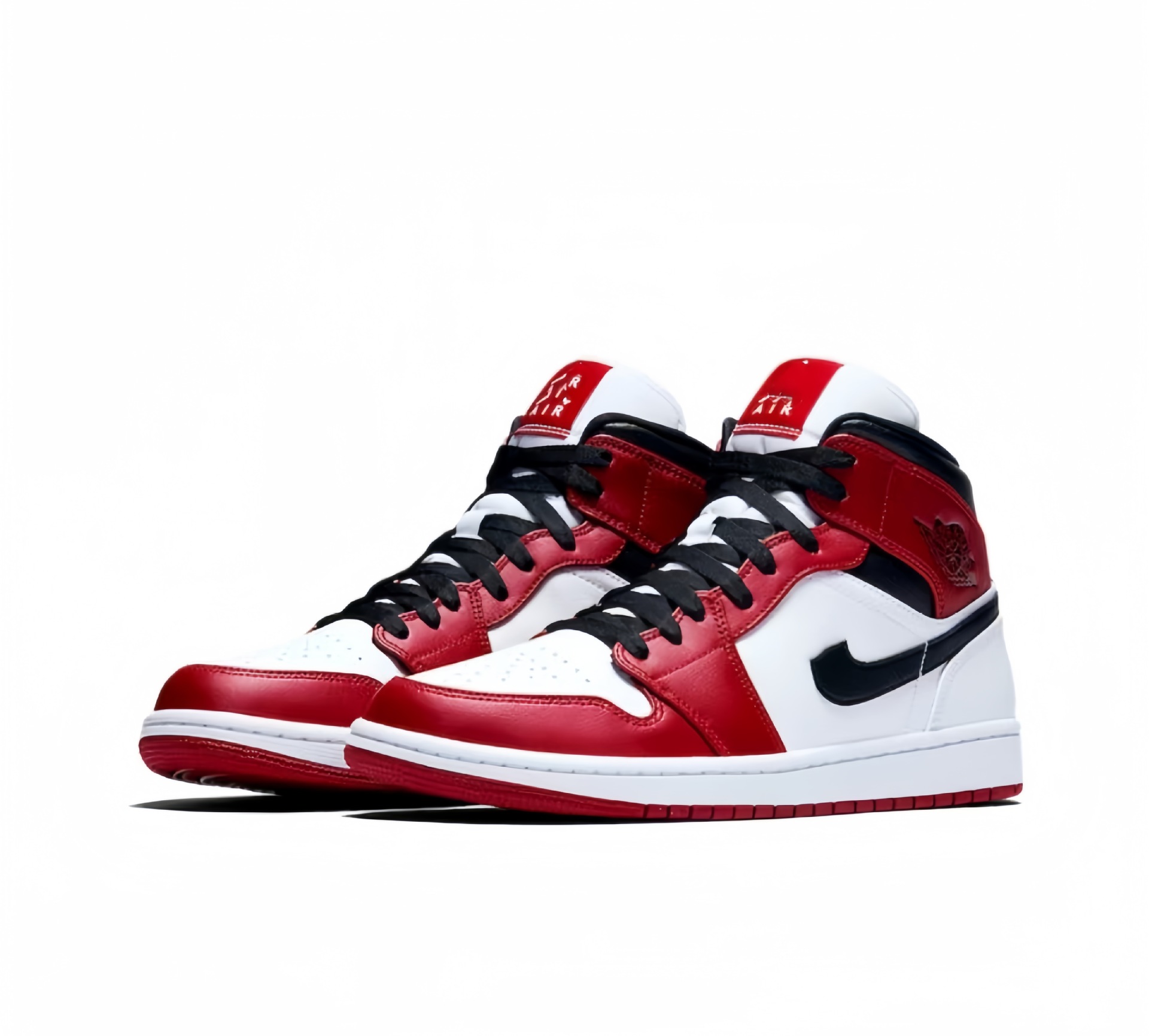 13 aj1 미드탑 레드 화이트 블랙