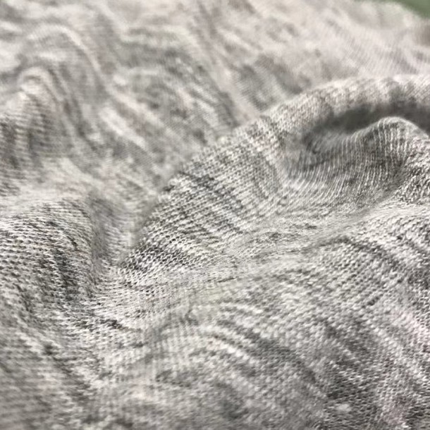 重磅欧洲JIN口设计师面料针织色织纯亚麻花灰色夏防晒开衫服装