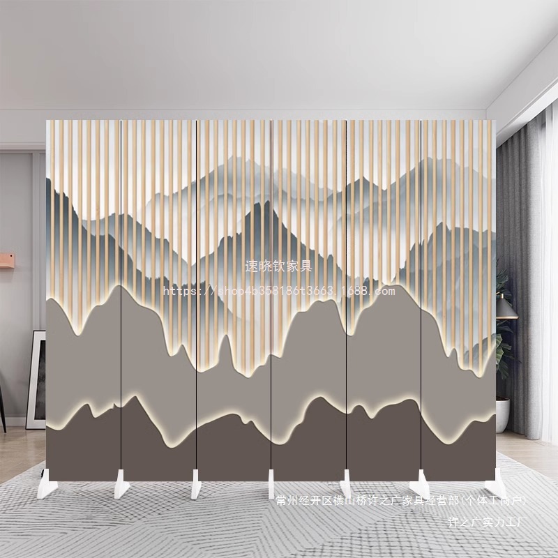 Suxiaoqin Folding Living Room Wholesale Home Office Partition Screen Facing the Door Folding Screen Mobile Nordic Screen Partition