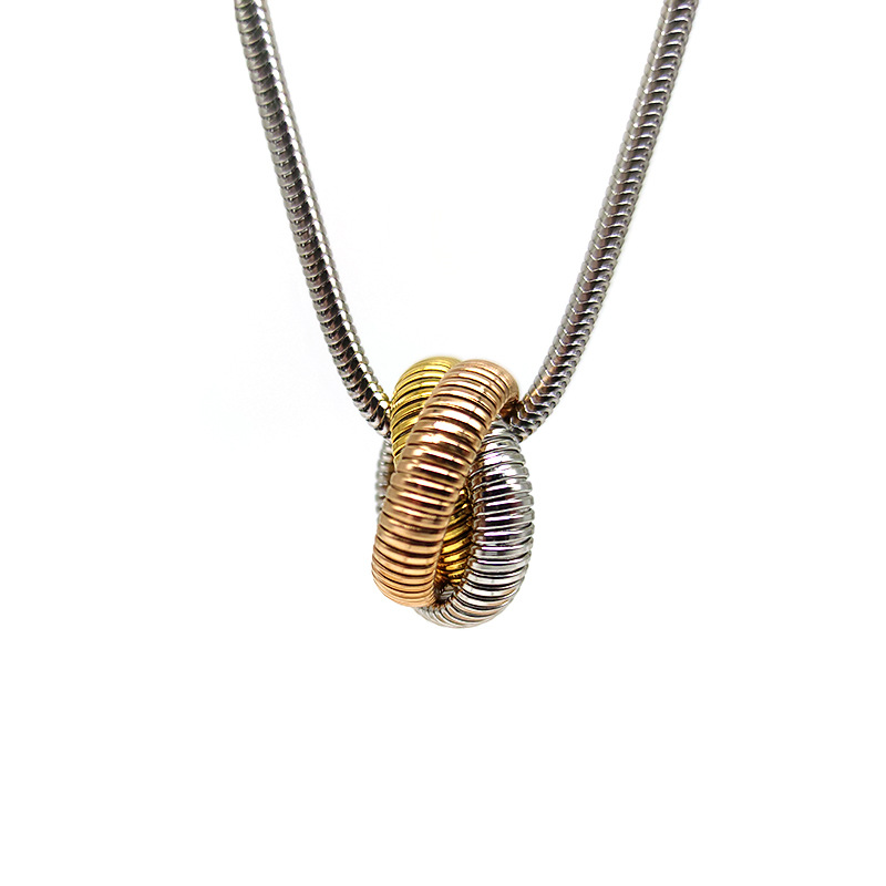 25g Weight 304 Stainless Steel Pendant Material Pendant Necklace Classification 304 Stainless Steel Chain Material Twisted Rope Chain Chain Type 1 Piece Quantity Casual, Street Occasion 304 Stainless Steel Material Geometric Pattern Unisex Gender Simple Style, Streetwear Style Wholesale Jewelry Simple Style Streetwear Geometric 304 Stainless Steel Pendant Necklace 7