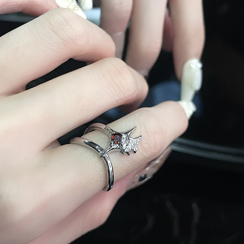 Universo estrella anillo luz femenina lujo francés ZIRCON nicho diseño alto sentido personalidad de la moda 2022 nueva moda