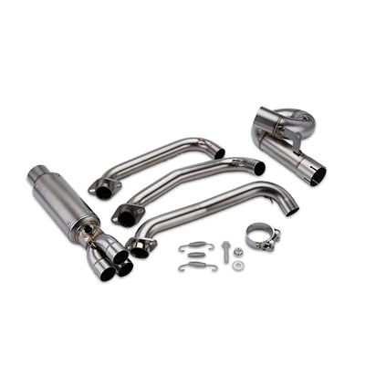 Pipe Straight-through with Silencer, Motorcycle exhaust pipe