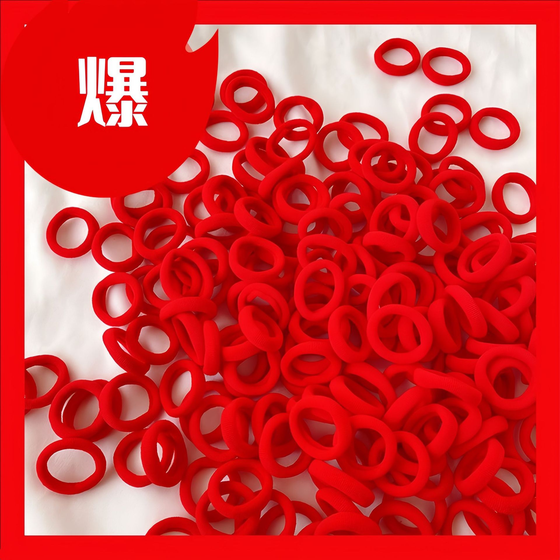 Banda de goma de los niños chino rojo diadema niñas lazo de pelo de bebé no duele el pelo Año Nuevo año pelo banda accesorios para el pelo
