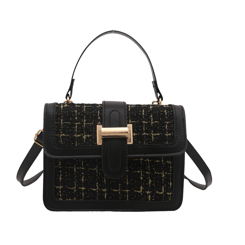 Bagos de tejido de viento fragrante 2024 nuevo bolso de invierno para mujeres versátil bolso de mochila nicho temperamento femenino