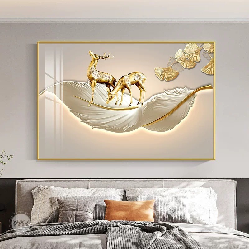 现代卧室床头装饰画挂画轻奢大气主卧挂画客厅高级感房间墙面壁画|undefined