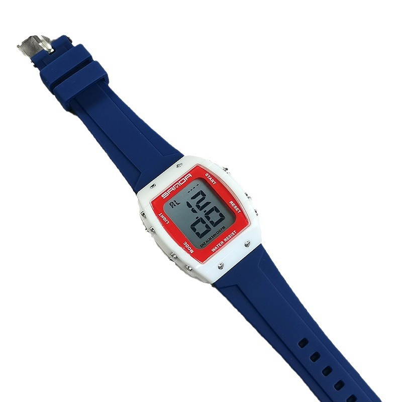 SANDA multifuncional barril de vino tipo reloj electrónico al aire libre para hombres y mujeres estudiantes reloj deportivo de moda reloj impermeable