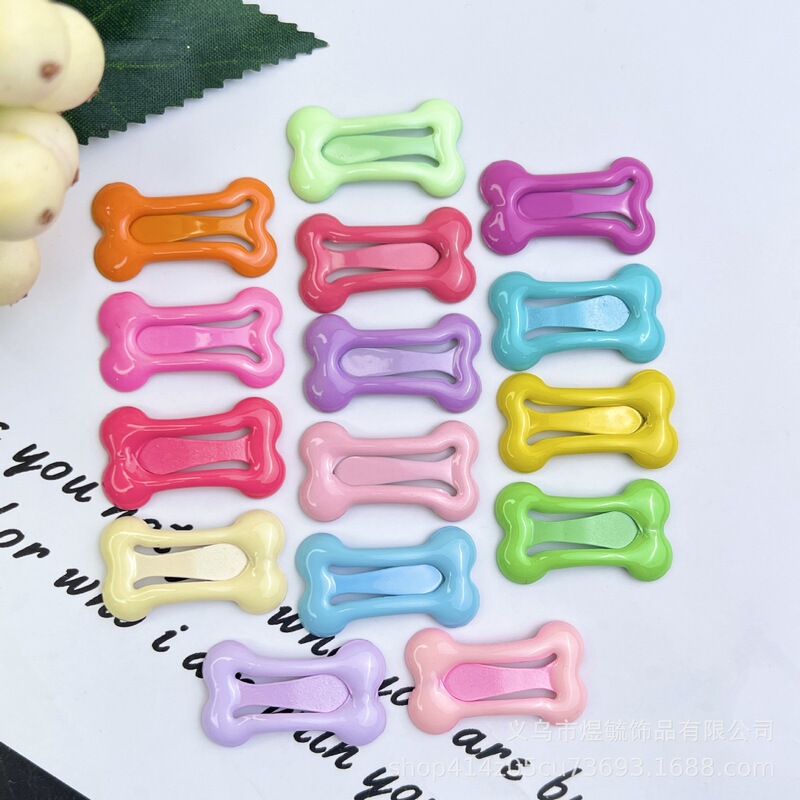 Candy color bone water drop square oil drop bb clip doll pet decoration clip hairpin hair accessories diy accessories side clip