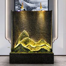 水幕牆假山流水噴泉瀑布景觀公司擺件室內外簡約裝飾酒店落地水景