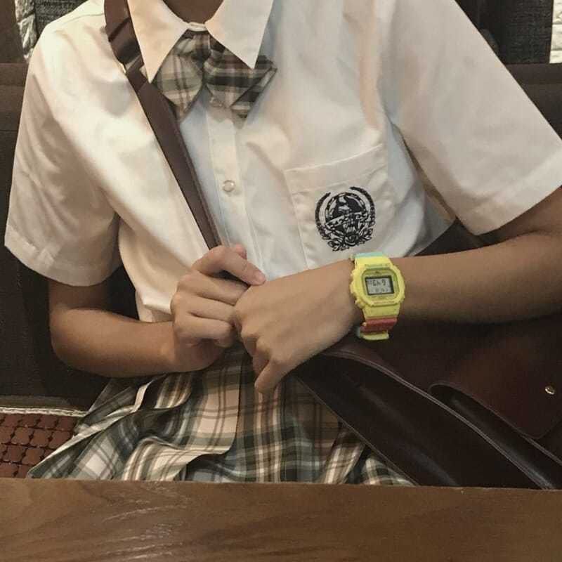 HAOHAI 다목적 새로운 명소 원래 정통 여름 대학 스타일 일본 자수 JK 유니폼 셔츠 DK 코너 가디건