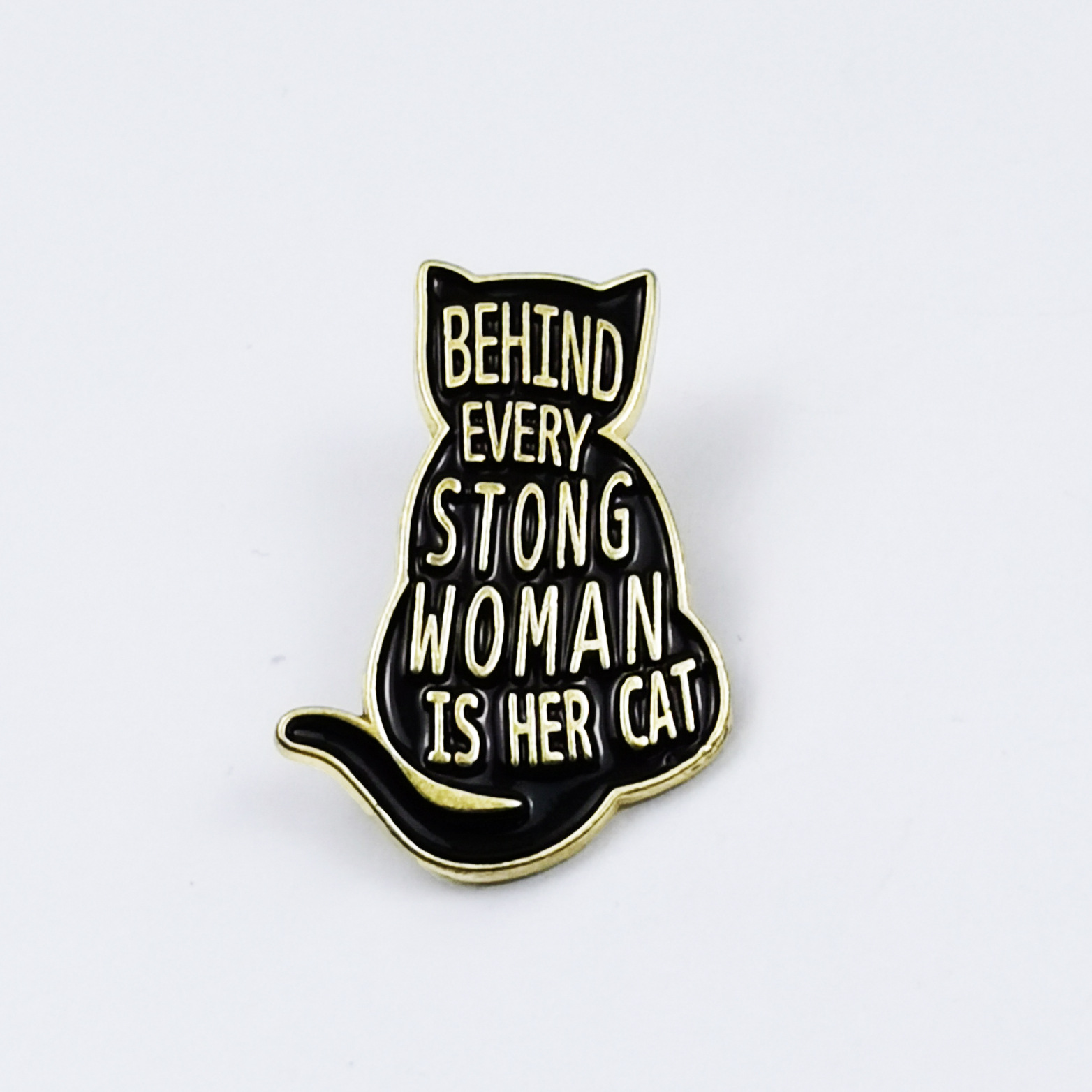 Broche de gatito de dibujos animados transfronterizo, accesorios personalizados con letras en inglés, pines decorativos para tops y mochilas.