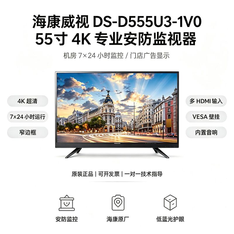 Hikvision Monitor 22/32/43/ 65inch Photography Led Lcd High-Definition Surveillance Camera 4K Display Hikvision Monitor 22/32/43/ 65inch Photography Led Lcd High-Definition Surveillance Camera 4K Display