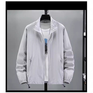 Factory Direct Sales New Sun Protection Clothing Men's Large Size Skin Clothing Ultra-Thin Stand-Up Collar Couple Outdoor Clothing with Picture Printing Lo