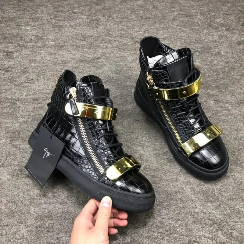 欧洲新款鼎版男鞋高帮潮流金属天内休闲发货牛皮拉链板鞋男士|undefined