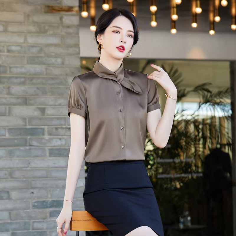 839 short-sleeved brown shirt