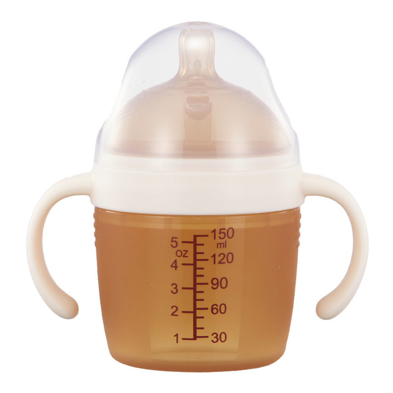 Leche materna sólida nano plata destete artefacto bebé anti-inflamación botella de silicona 150 ml