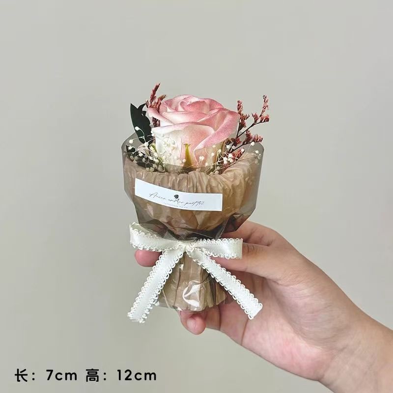 迷你口袋见面小花束玫瑰向日葵永生花伴手礼生日礼物装饰七夕节|undefined