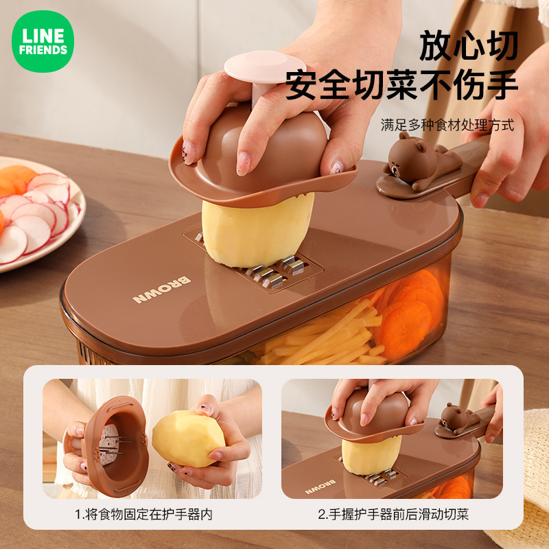 ブラウン熊厨房野菜切り器多機能スライサーの家庭用果物と野菜の糸拭き器の卸売り|undefined