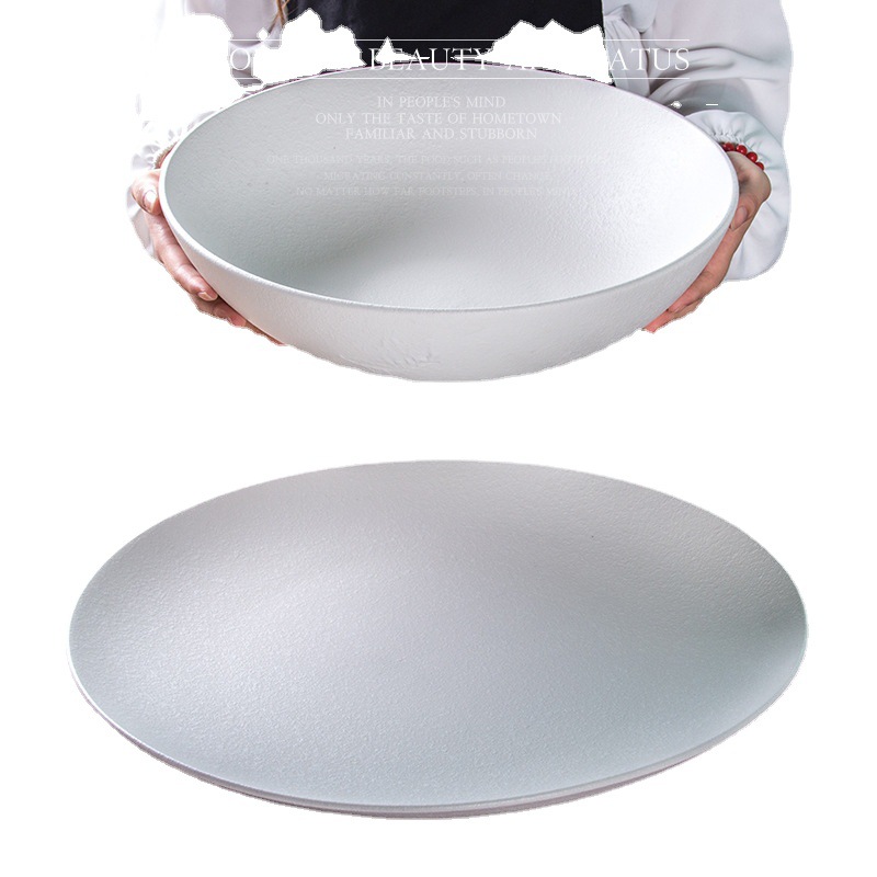 Plato de pescado escalfado Tazón Plato de cerámica esmerilado de gran tamaño