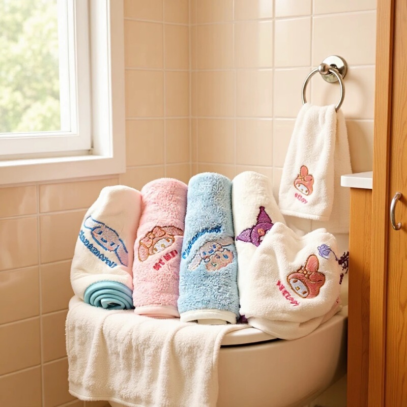 Children's Square Towel Cartoon Embroidery Five-Pack Skin-Friendly Absorbent Face Washable Hanging Towel Children's Handkerchief Hand Towel Children's Square Towel Cartoon Embroidery Five-Pack Skin-Friendly Absorbent Face Washable Hanging Towel Children's Handkerchief Hand Towel